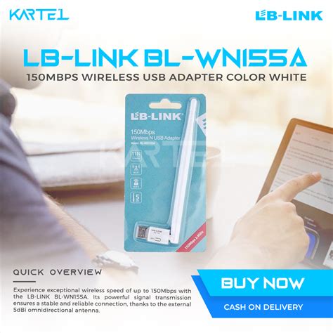 LB-LINK BL-WN155A 150Mbps Wireless USB Adapter Color White | Shopee ...