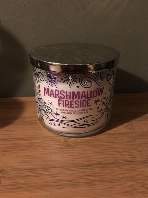 Marshmallow Fireside Wick Candle On Mercari Bath Body Works Candles