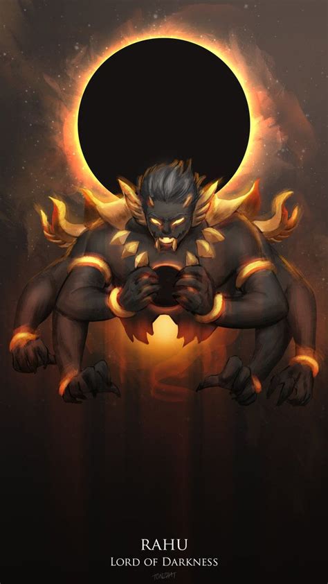 Rahu Lord Of Darkness By Tonzhat Mythical Creatures Art Warrior