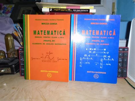 MIRCEA GANGA MATEMATICA MANUAL PENTRU CLASA XII A M1 2 VOL