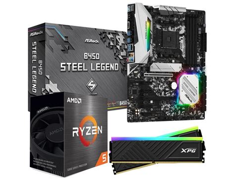 Bundle Ryzen 5 5500 CPU, Asrock B450 Steel Legend Motherboard & Adata ...