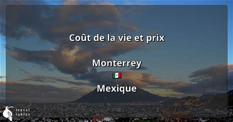 Co T De La Vie Et Prix Monterrey Mise Jour Juil Traveltables