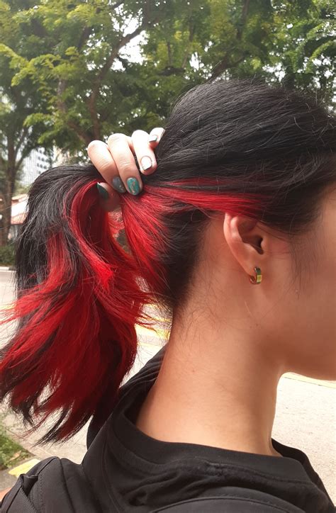 Red Hidden Colour Hidden Hair Color Hair Color Underneath Hair