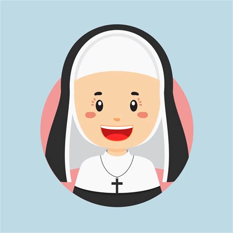 Avatar Of A Nun Character Vector Art At Vecteezy