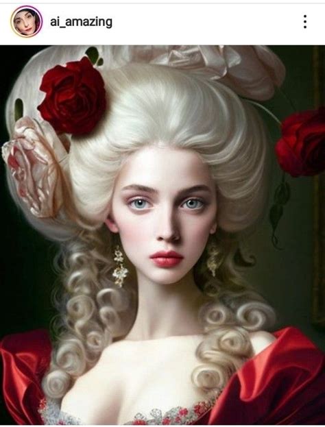 An Image Of A Woman With Long Blonde Hair And Roses In Her Hair