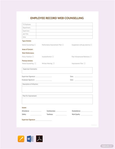 Employee Training Record Template in Pages, PDF, Word, Google Docs - Download | Template.net