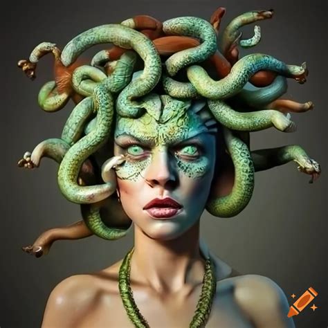 Realistic Depiction Of Medusa On Craiyon