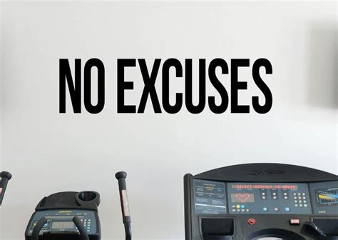 Automotivación estilo gimnasio pared calcomanía citas sin excusas