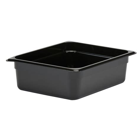 100mm Deep 1 2 Black Polycarbonate GN Pan 24CW110 Verde Direct