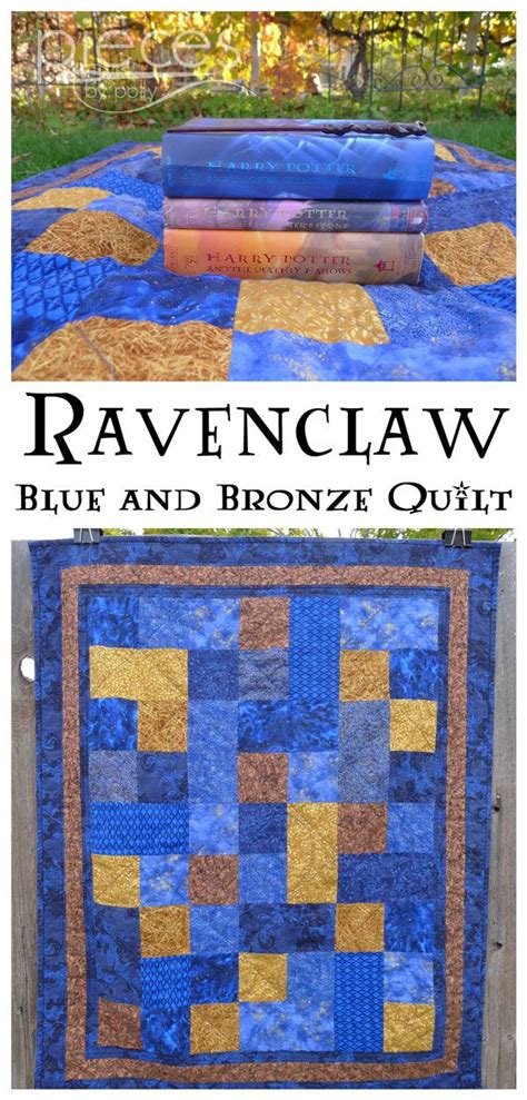 Ravenclaw Blue And Bronze Quilt Golden Snitch Quilt Harry Potter