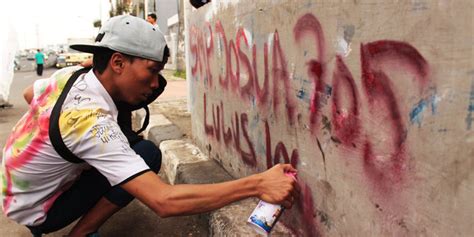 Kelakuan Bengal Bocah SMP Corat Coret Tembok Dan Obrak Abrik TK