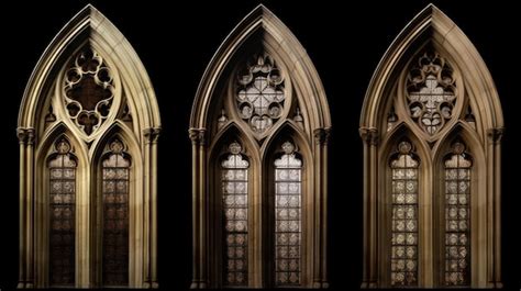 Premium AI Image | Gothic church windows