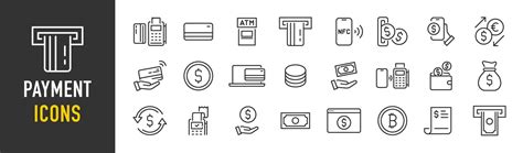 premium vector payment web icons   style money payment methods