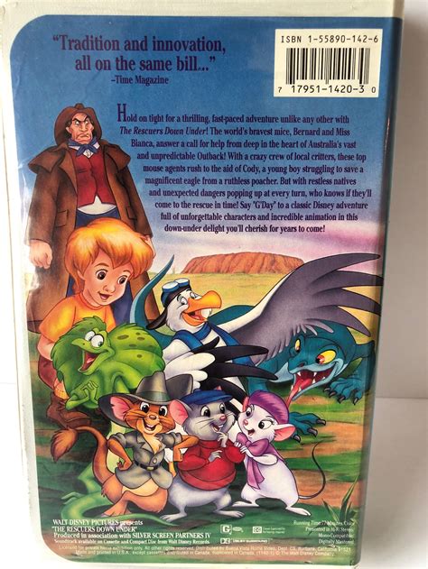 Walt Disneys The Rescuers Down Under Vhs Clamshell Etsy