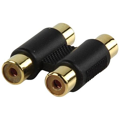 Adaptador Audio X Rca Hembra Dorado Negro