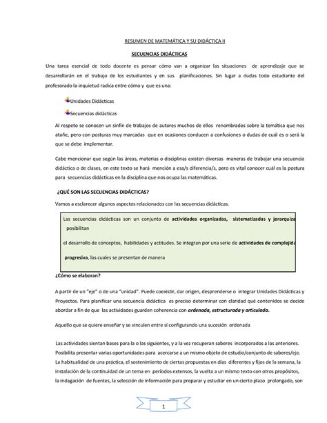 Resumen De Matem Tica Y Su Did Ctica Ii Resumen De Matem Tica Y Su