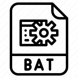 Bat document, bat file, bat file icon, bat format, bat icon, batch file ...