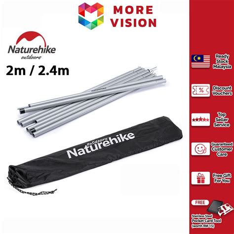 2 Units Naturehike 2m 24m Camping Flysheet Outdoor Stand Pole