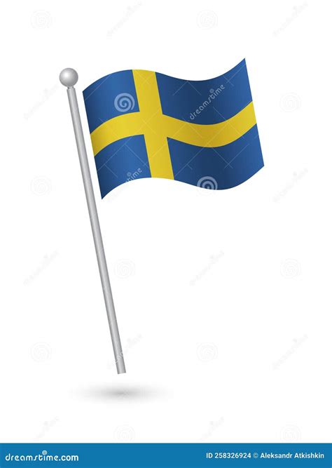 Sweden National Flag Stock Vector Illustration Of Waving 258326924