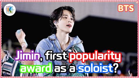 Bts Jimin Takes Home The Idolplus Popularity Award At The Fact Music