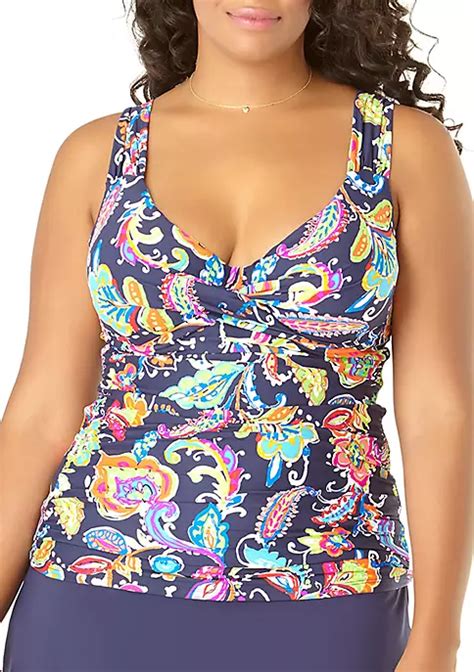 Anne Cole® Plus Size Paisley Twist Swim Tankini Belk