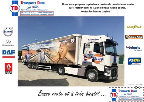 Recrutement Transports Duval