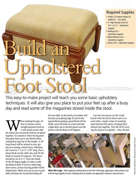 Diy Footstool Furniture Plans Diy Footstool Footstool Diy