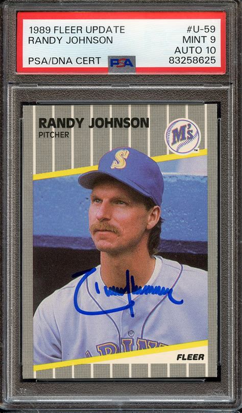 Lot Detail Fleer Update U Signed Randy Johnson Psa Mint Psa