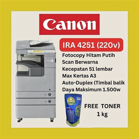 Jual Canon Ira V Mesin Fotocopy Rekondisi Eropa Ex