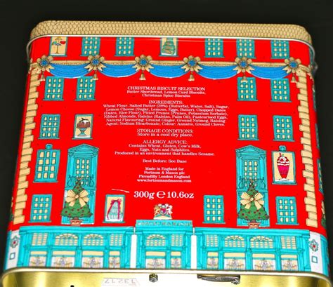 Fortnum And Mason House Shaped Tin Musical Christmas Biscuit Container