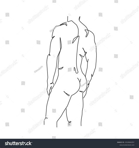 Man Body Line Art Drawing Naked Stock Vector Royalty Free 2319562257 Shutterstock