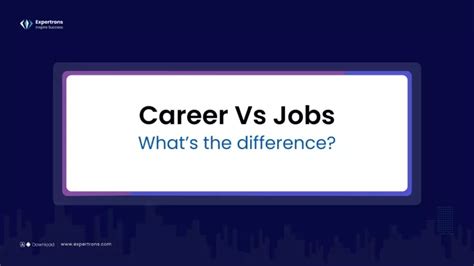 Ppt Career Vs Job Whats The Difference Powerpoint Presentation Free