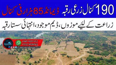 190 Kanal Agricultural Land For Sale Zari Raqba District Chakwal