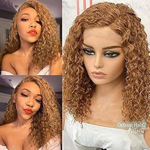 Amazon Honey Blonde Curly Bob Wig Human Hair For Black Women