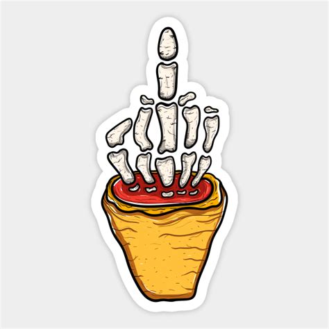 Middle finger skull - Skull - Sticker | TeePublic