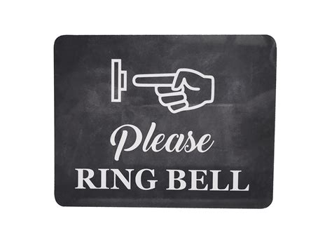 Please Ring Bell Sign Adhesive Sticker Notice Etsy Uk Sign