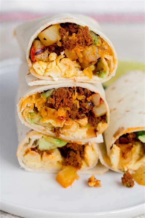 Chorizo Potato Breakfast Burritos Greens And Chocolate