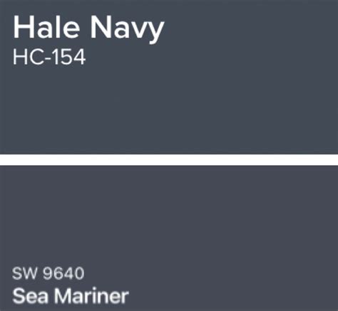 Benjamin Moore Hale Navy Vs Sherwin Williams Sea Mariner In 2023