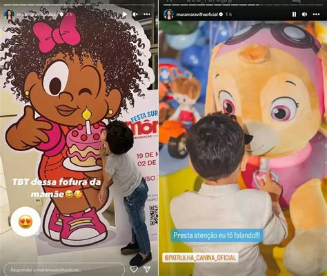 Mara Maravilha Mostra Passeio O Filho E Encanta Fofura