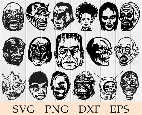 Movie Monster Bundle Svg Classic Monsters Svg Halloween Etsy Canada