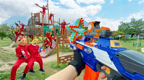 Nerf War Outdoor Battle2 Nerf First Person Shooter Youtube