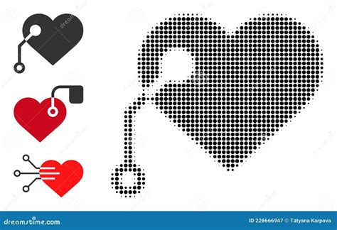 Halftone Dotted Vector Pacemaker Icon Stock Vector Illustration Of