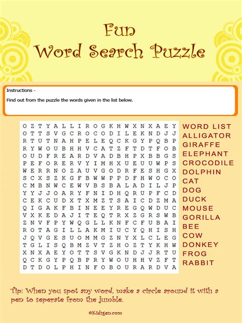 Download Word Search Template For Microsoft Word Todaysys