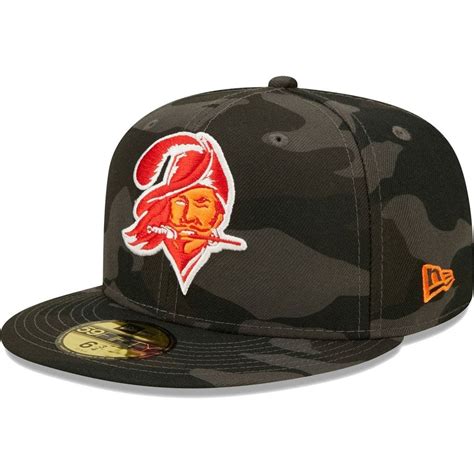 New Era Men's New Era Black Tampa Bay Buccaneers Throwback Logo Camo 59FIFTY Fitted Hat ...