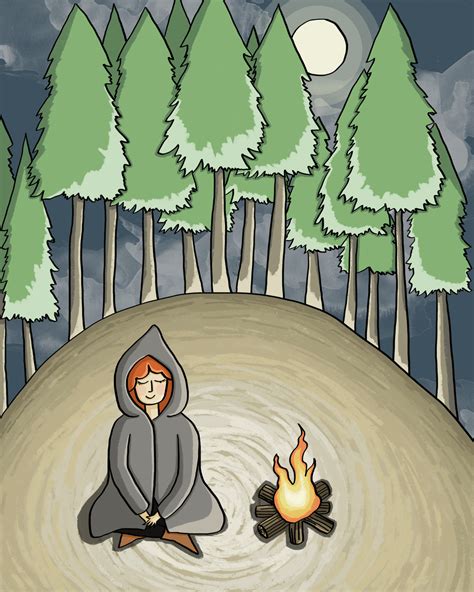 Campfire Girl 8x10 Illustration Art Print · Huber Ink · Online Store ...