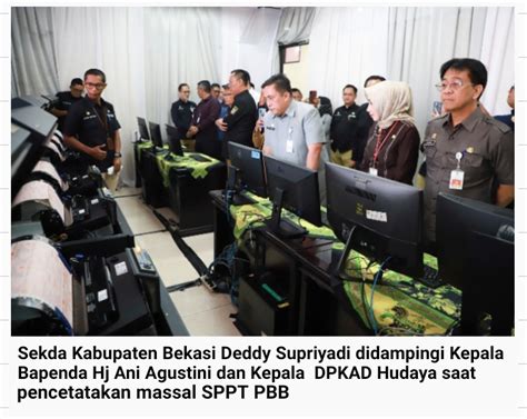 Bapenda Bekasi Cetak 1 213 326 SPPT PBB Tribun Rakyat