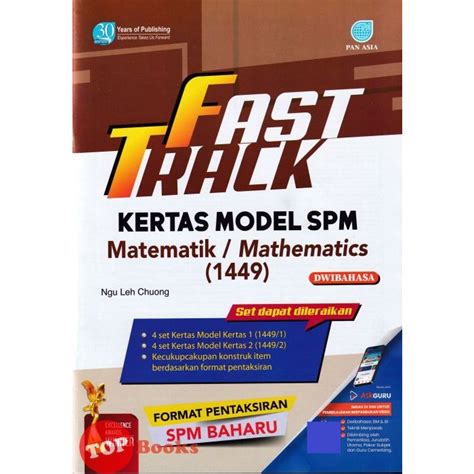 Topbooks Pan Asia Fast Track Kertas Model Spm Matematik Dwibahasa