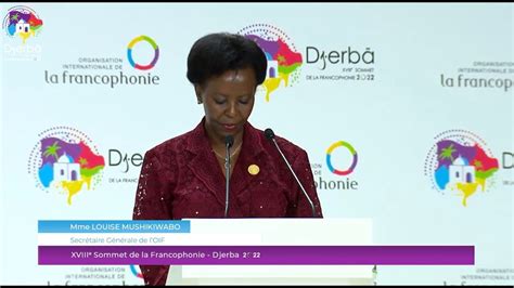 Discours de Mme Louise MUSHIKIWABO Secrétaire générale de la