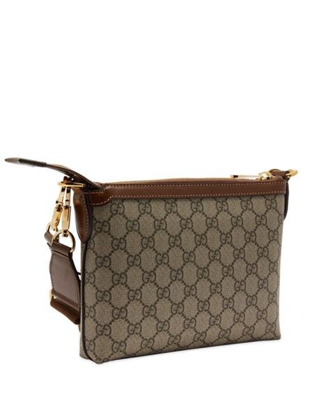 Gucci Gg Supreme Monogram Cross Body Bag In Brown For Men Lyst