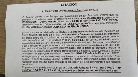 Solicitud De Licencia Urbanística De Construcción Ubicada En El Lote 36